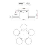 Потолочная люстра MyFar Vinsent MR1871-5CL