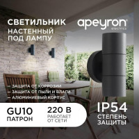 Уличный настенный светильник Apeyron Graphite 11-121