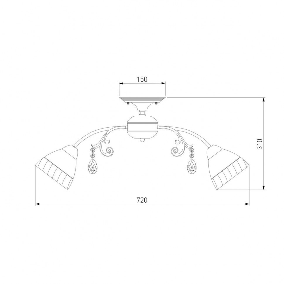 Потолочная люстра Eurosvet 30156/8 белый с золотом