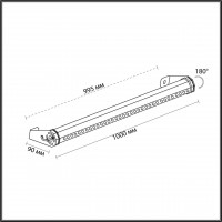 Уличный настенный светодиодный светильник Odeon Light Nature Graze 7040/10WL