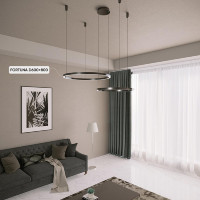 Подвесной светодиодный светильник Crystal Lux FORTUNA SP123W LED D600+800 BLACK