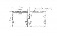 Профиль с экраном Arlight ALU-BASE-PW35S-2000 ANOD+FROST AG 021947