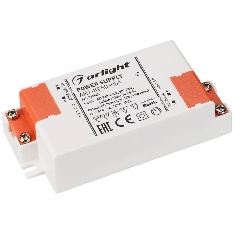 Блок питания Arlight ARJ-KE50300A (15W, 300mA, PFC) 023445
