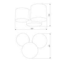 Потолочный светильник TK Lighting 3441 Mona White