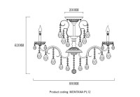 Люстры на штанге Crystal Lux MONTANA PL12