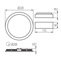 Встраиваемый светильник Kanlux Rounda V2LED18W-NW-SN 27219