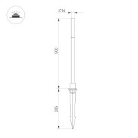 Ландшафтный светильник Arlight KT-Canna-L500-1W Warm3000 034161