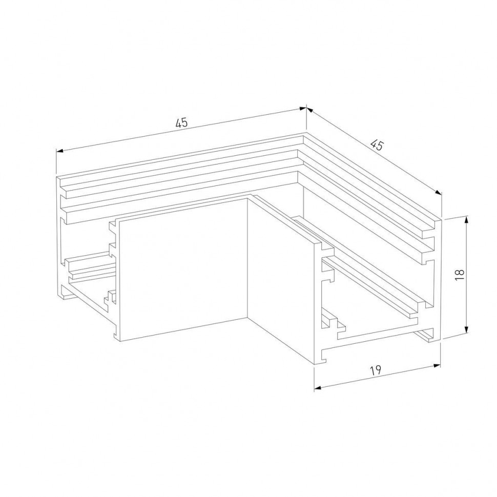 Коннектор угловой для накладного шинопровода Elektrostandard Line Magnetic 85224/00 4690389213762 a069716