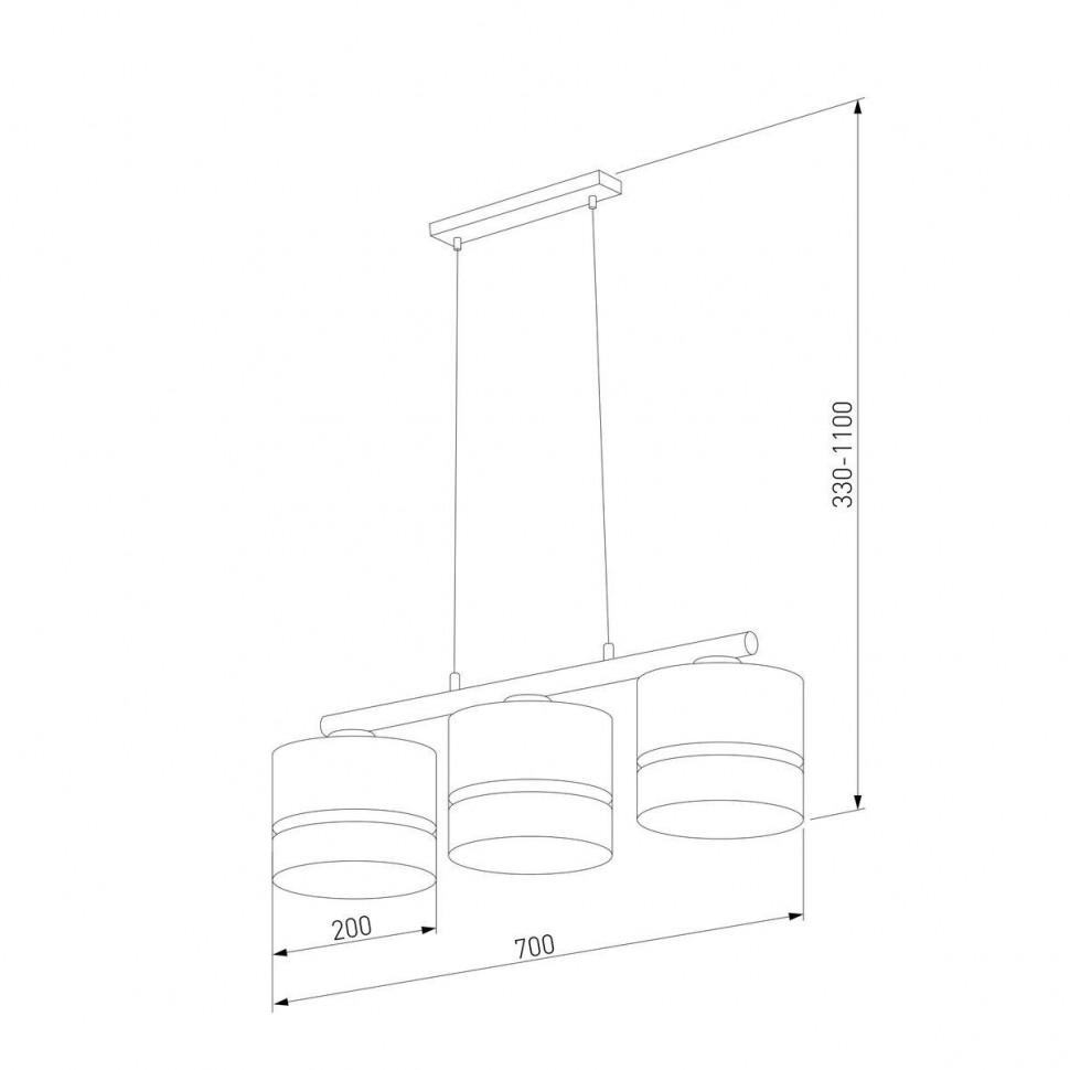Подвесная люстра TK Lighting 6545 6456 Paglia Black