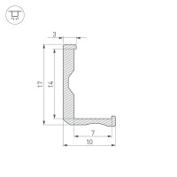 Профиль Arlight ALM-BASE-H10-2000 ANOD 026690