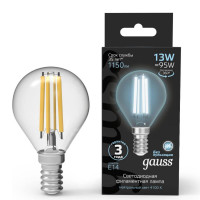 Лампа светодиодная Gauss Filament E14 13W 4100K 105801213