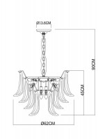 Подвесная люстра Arte Lamp Maya A4072LM-9GO
