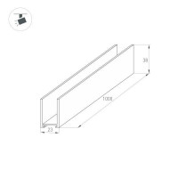 Шинопровод Arlight Mag-Track-2538-1000 034227