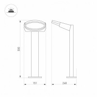 Уличный светильник Arlight LGD-Eye-Boll-H500-6W Warm3000 029982