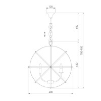 Подвесная люстра Eurosvet Santi 60139/6 золото Smart a058339