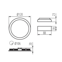 Встраиваемый светильник Kanlux Rounda V2LED6W-NW-SN 27221