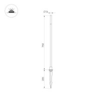 Ландшафтный светильник Arlight KT-Canna-L750-1W Warm3000 034162