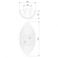 Настенный светильник Bogates Allure 355/2 a057232