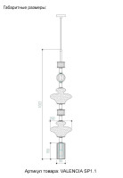 Подвесной светильник Crystal Lux VALENCIA SP1.1 GOLD