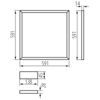 Панель светодиодная Kanlux Avar 6060 40W-CW 26771