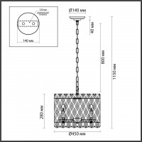 Подвесная люстра Odeon Light Hall Selva 4796/8