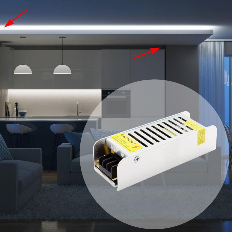 Блок питания слим-метал OGM 12V 40W IP20 3,33A PS3-46