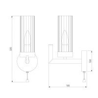 Бра Eurosvet Arganie 60133/1 серебро