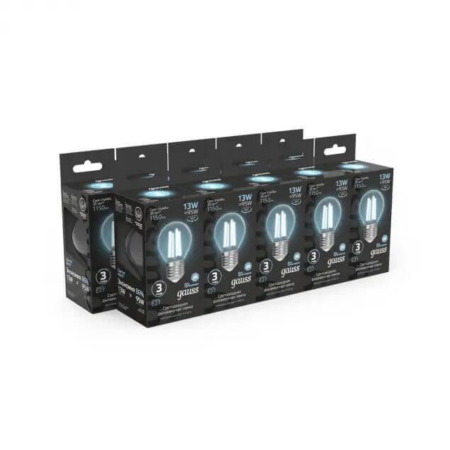 Лампа светодиодная Gauss Filament E27 13W 4100K 105802213