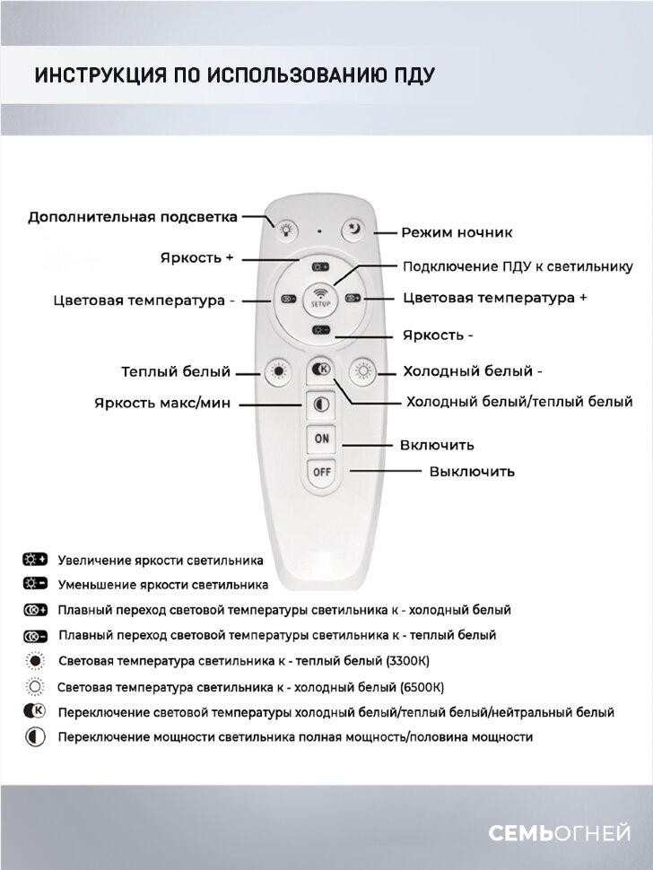 Потолочная светодиодная люстра Seven Fires Kaffi WD7506/3C-CR
