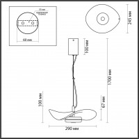 Подвесной светодиодный светильник Odeon Light L-vision Fluent 4857/10LA