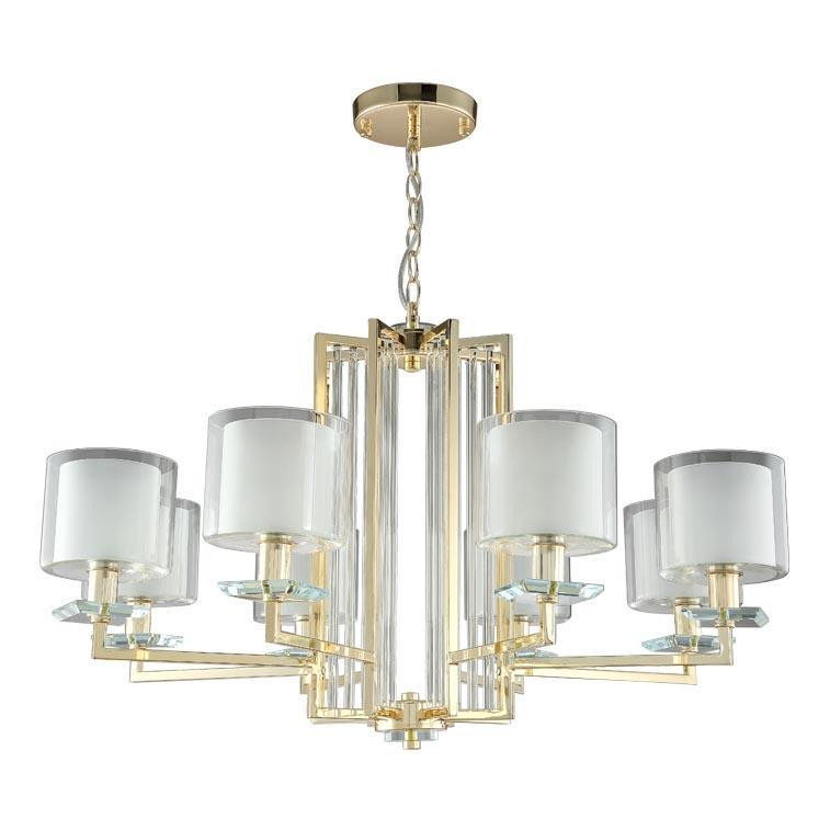 Подвесная люстра Crystal Lux Nicolas NICOLAS SP-PL8 GOLD/WHITE