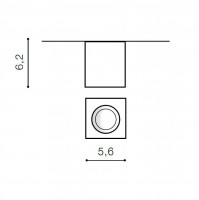 Накладной светильник Azzardo Nano Square AZ2787