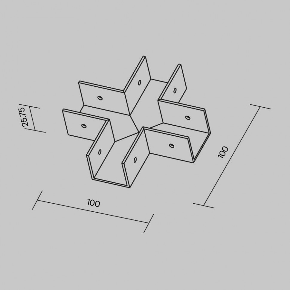 Коннектор X-образный для профиля Maytoni Elasity O-TR001-CC