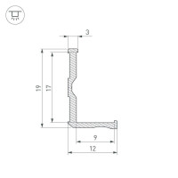 Профиль Arlight ALM-BASE-H12-2000 026686