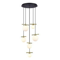 Каскадная люстра iLamp Golden 2134-6D BR+MBK