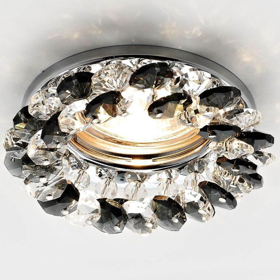 Встраиваемый светильник Ambrella Light Crystal K206 BK/CH