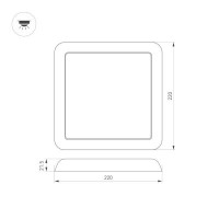 Встраиваемый светильник Arlight CL-Fiokk-S220x220-18W Day4000-Mix 034471