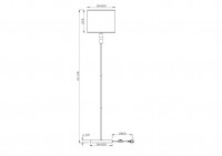 Торшер Arte Lamp North A5896PN-1CC