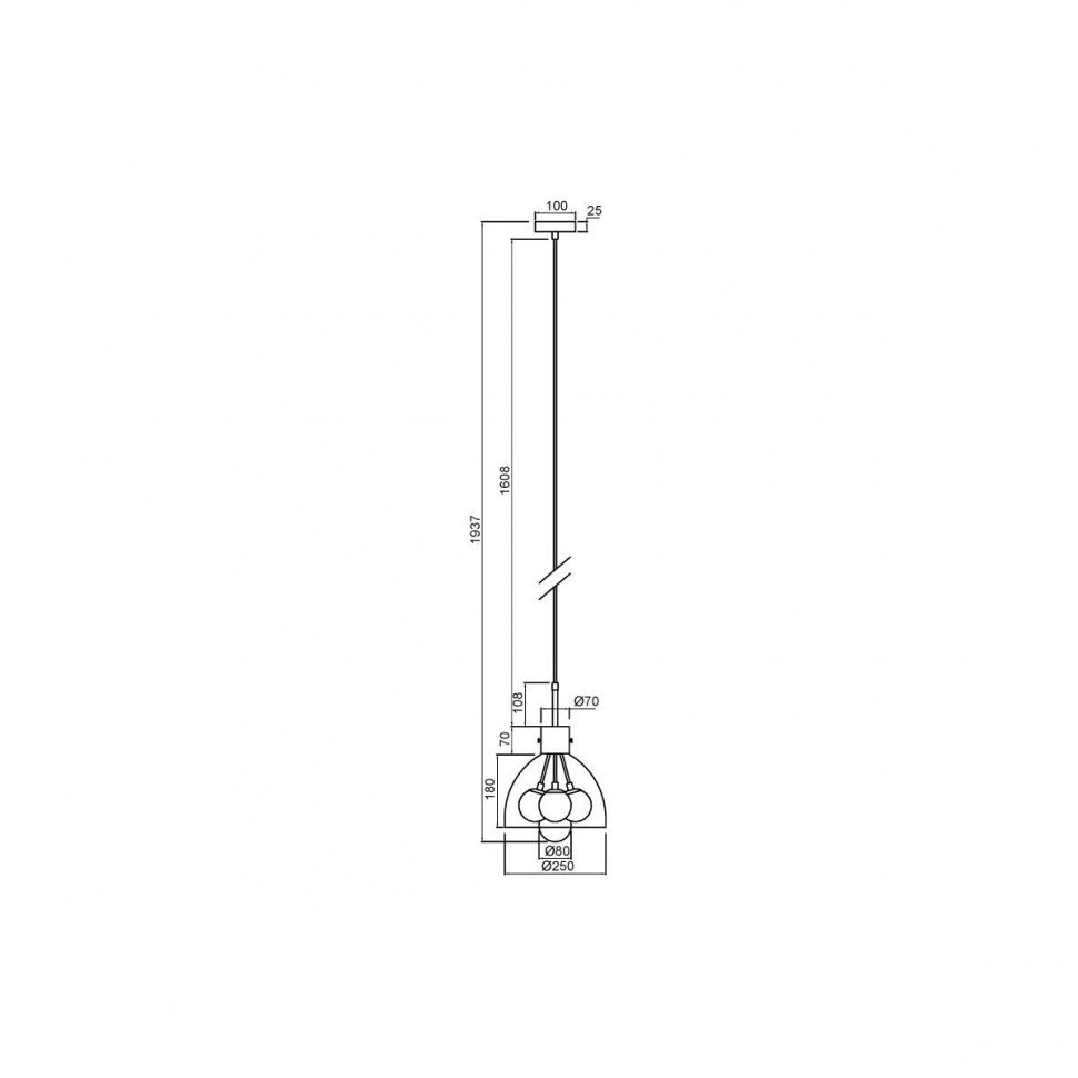 Подвесной светильник Vele Luce Caramella VL5904P25