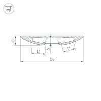 Профиль Arlight ALM-FLAT-R-2000 ANOD 026712