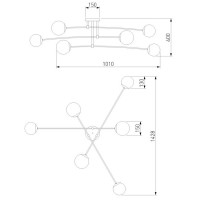Потолочная люстра Eurosvet Netz 30181/6 белый Smart a062215