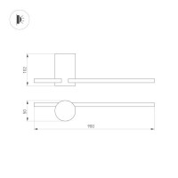 Светильник Arlight SP-VINCI-S900x55-10W Warm3000 034169
