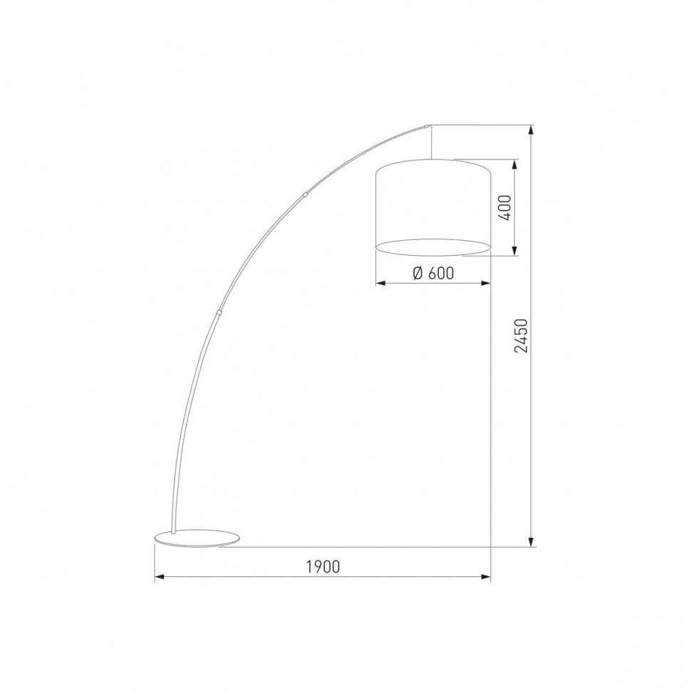 Торшер TK Lighting 5485 Moby Black a065150