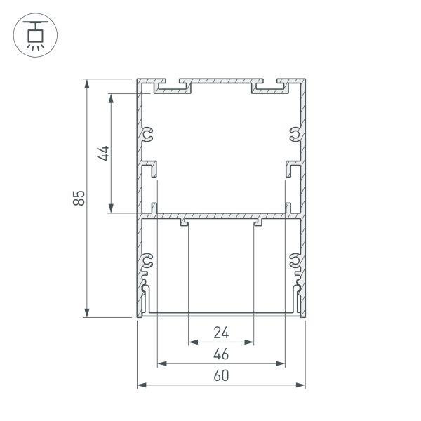 Профиль Arlight ARH-Line-6085-3000 Black 036138