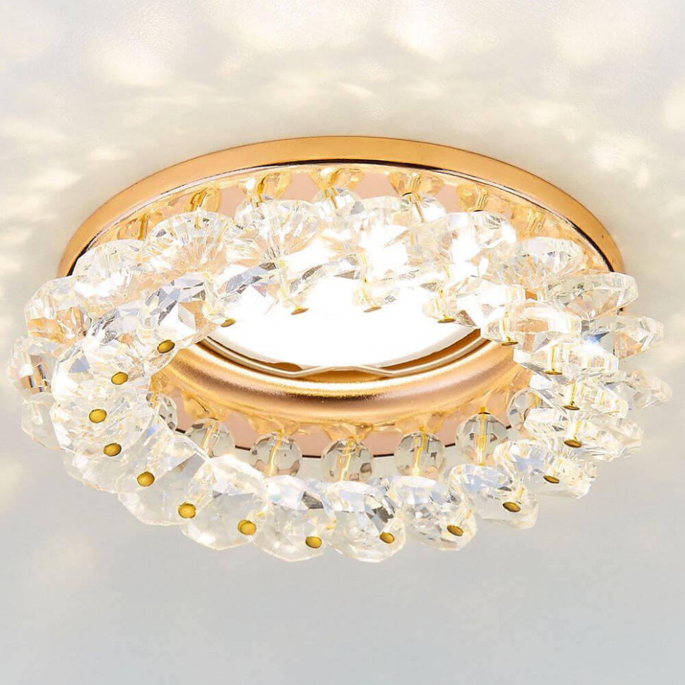 Встраиваемый светильник Ambrella Light Crystal K206 CL/G