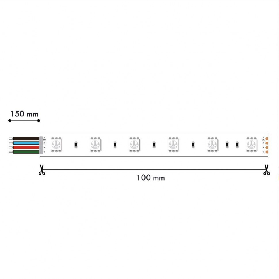Светодиодная лента Favourite 5050 12Вт/м RGB 5м IP20 2001-71220