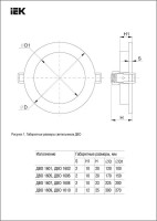 Встраиваемый светодиодный светильник IEK ДВО LDVO0-1608-1-18-6500-K01