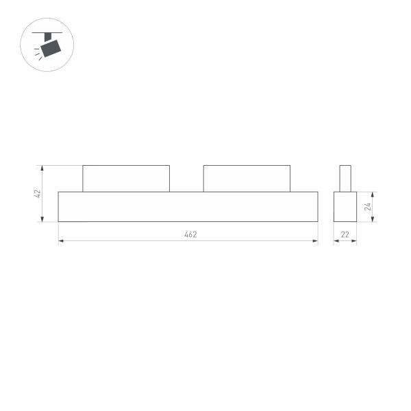 Трековый светильник Arlight Mag-Orient-Flat-L465-16W Day4000 035841