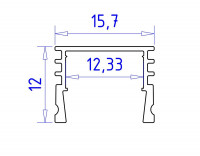 Алюминиевый накладной профиль Ambrella Light Alum Profile GP1750AL