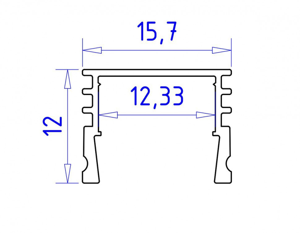 Алюминиевый накладной профиль Ambrella Light Alum Profile GP1750AL
